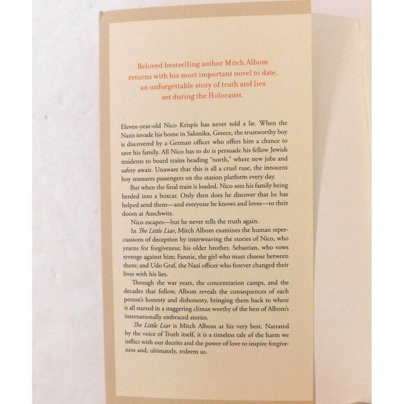 The Little Liar by Mitch Albom 2025 Edition Holocaust Novel Paperback - Picture 3 of 4
